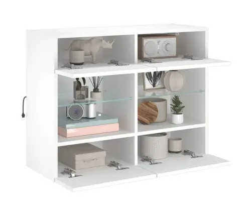 Tv Galdiņš Ar Led Lampiņām, Balti, 78,5X30X60,5 Cm Vidaxl Tv Galdiņš Ar Led Lampiņām, Balti, 78,5X30X60,5 Cm Vidaxl