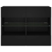 Tv Galdiņš Ar Led Lampiņām, Melni, 78,5X30X60,5 Cm Vidaxl
