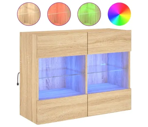 Tv Plaukts Ar Led Lampiņām, 78,5X30X60,5 Cm, Koka Krāsā Vidaxl Tv Plaukts Ar Led Lampiņām, 78,5X30X60,5 Cm, Koka Krāsā Vidaxl