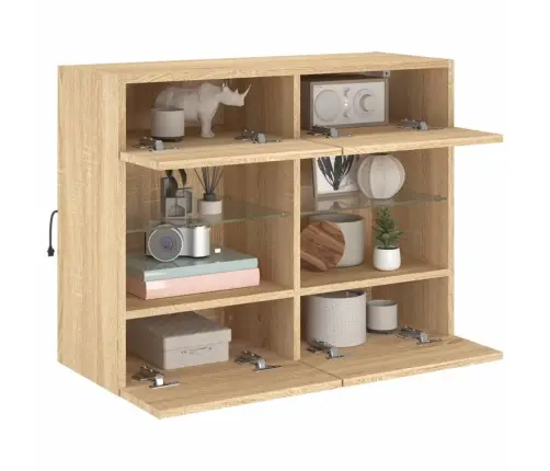 Tv Plaukts Ar Led Lampiņām, 78,5X30X60,5 Cm, Koka Krāsā Vidaxl Tv Plaukts Ar Led Lampiņām, 78,5X30X60,5 Cm, Koka Krāsā Vidaxl