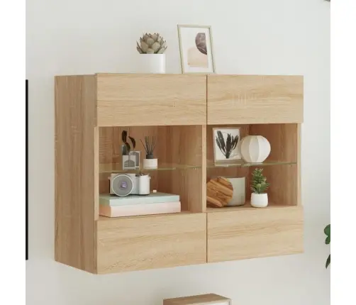 Tv Plaukts Ar Led Lampiņām, 78,5X30X60,5 Cm, Koka Krāsā Vidaxl Tv Plaukts Ar Led Lampiņām, 78,5X30X60,5 Cm, Koka Krāsā Vidaxl