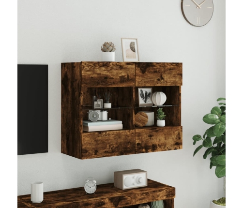 Tv Plaukti Ar Led Lampiņām, 78,5X30X60,5 Cm, Ozolkoka Krāsā Vidaxl