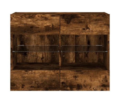 Tv Plaukti Ar Led Lampiņām, 78,5X30X60,5 Cm, Ozolkoka Krāsā Vidaxl