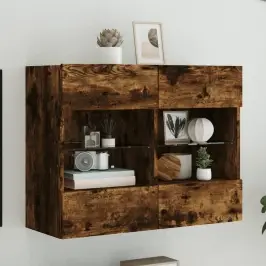 Tv Plaukti Ar Led Lampiņām, 78,5X30X60,5 Cm, Ozolkoka Krāsā Vidaxl