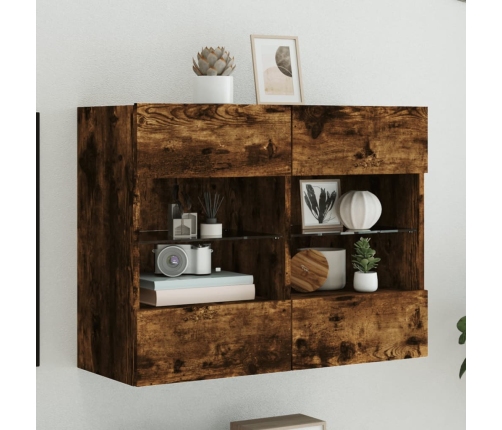 Tv Plaukti Ar Led Lampiņām, 78,5X30X60,5 Cm, Ozolkoka Krāsā Vidaxl
