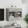 Tv Skapītis Ar Led Lampiņām, Pelēka Ozola Krāsa, 78,5X30X60,5Cm Vidaxl