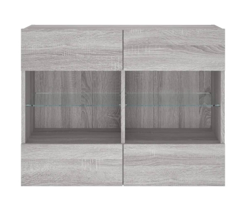 Tv Skapītis Ar Led Lampiņām, Pelēka Ozola Krāsa, 78,5X30X60,5Cm Vidaxl