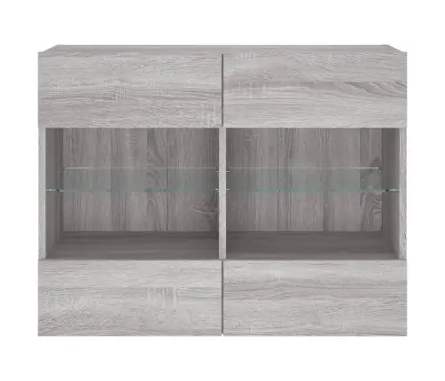 Tv Skapītis Ar Led Lampiņām, Pelēka Ozola Krāsa, 78,5X30X60,5Cm Vidaxl