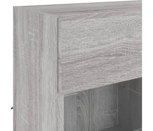 Tv Skapītis Ar Led Lampiņām, Pelēka Ozola Krāsa, 78,5X30X60,5Cm Vidaxl