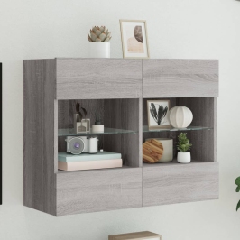 Tv Skapītis Ar Led Lampiņām, Pelēka Ozola Krāsa, 78,5X30X60,5Cm Vidaxl