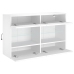 Tv Galdiņš Ar Led Lampiņām, Balti, 98,5X30X60,5 Cm Vidaxl