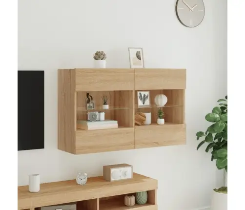 Tv Plaukts Ar Led Lampiņām, 98,5X30X60,5 Cm, Koka Krāsā Vidaxl Tv Plaukts Ar Led Lampiņām, 98,5X30X60,5 Cm, Koka Krāsā Vidaxl