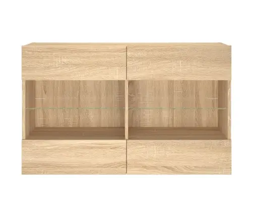 Tv Plaukts Ar Led Lampiņām, 98,5X30X60,5 Cm, Koka Krāsā Vidaxl Tv Plaukts Ar Led Lampiņām, 98,5X30X60,5 Cm, Koka Krāsā Vidaxl