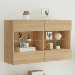 Tv Plaukts Ar Led Lampiņām, 98,5X30X60,5 Cm, Koka Krāsā Vidaxl