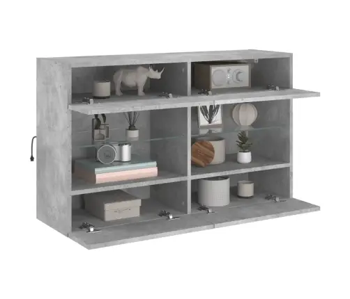 Tv Galdiņi Ar Led Lampiņām, Betona Pelēki, 98,5X30X60,5 Cm Vidaxl