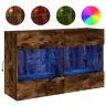 Sieninė Tv Spintelė Su Led Lemputėmis, Dūminė, 98,5X30X60,5Cm