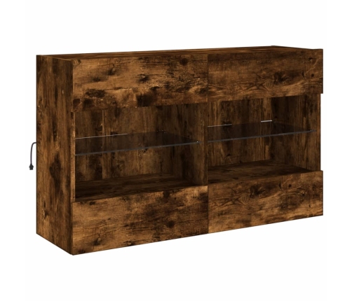 Tv Plaukti Ar Led Lampiņām, 98,5X30X60,5 Cm, Ozolkoka Krāsā Vidaxl