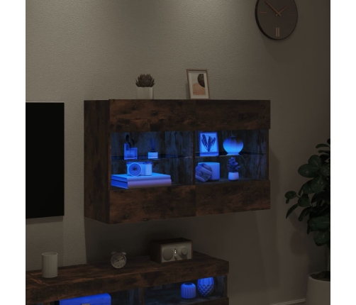 Tv Plaukti Ar Led Lampiņām, 98,5X30X60,5 Cm, Ozolkoka Krāsā Vidaxl