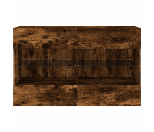 Tv Plaukti Ar Led Lampiņām, 98,5X30X60,5 Cm, Ozolkoka Krāsā Vidaxl