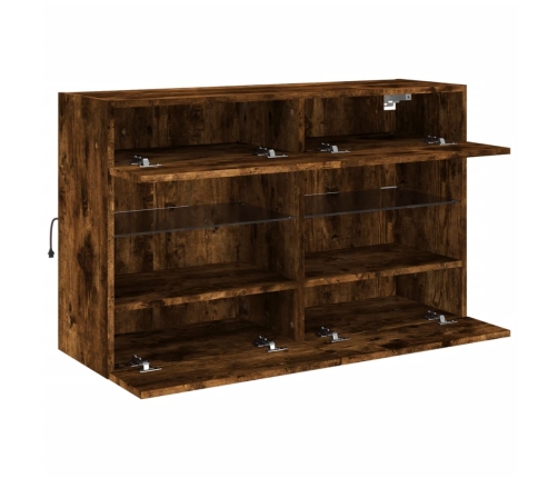 Tv Plaukti Ar Led Lampiņām, 98,5X30X60,5 Cm, Ozolkoka Krāsā Vidaxl