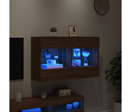 Tv Plaukti Ar Led Lampiņām, 98,5X30X60,5 Cm, Brūna Ozolkoka Vidaxl
