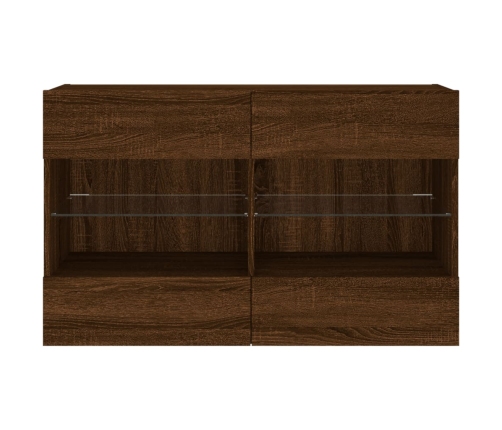 Tv Plaukti Ar Led Lampiņām, 98,5X30X60,5 Cm, Brūna Ozolkoka Vidaxl