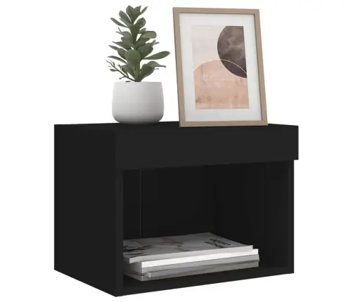 Seinale Kinnitatav Öökapp Led-Tuledega, Must