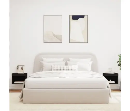 Seinale Kinnitatavad Öökapid Led-Tuledega 2 Tk, Must