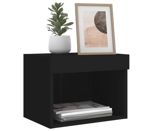 Seinale Kinnitatavad Öökapid Led-Tuledega 2 Tk, Must