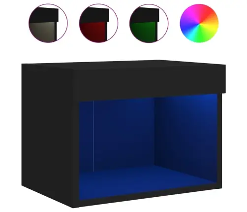 Seinale Kinnitatavad Öökapid Led-Tuledega 2 Tk, Must