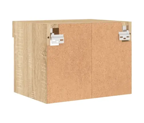 Sieninės Naktinės Spintelės Su Led Lemputėmis, 2Vnt., Ąžuolo