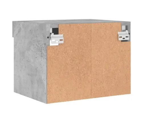 Sienas Naktsskapītis Ar Led, Betona Pelēki Vidaxl