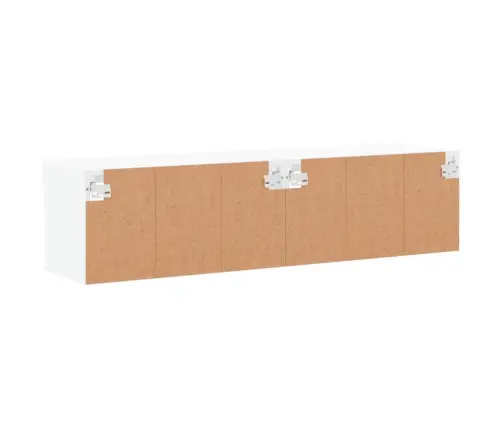 Tv Spintelės Su Led Lemputėmis, 2Vnt., Baltos, 60X30X30Cm