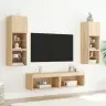 Sienas Skapīši Ar Led, 2 Gab., Ozolkoka, 60X30X30 Cm Vidaxl Sienas Skapīši Ar Led, 2 Gab., Ozolkoka, 60X30X30 Cm Vidaxl