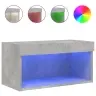 Tv Skapītis Ar Led Lampiņām, Betona Pelēki, 60X30X30 Cm Vidaxl
