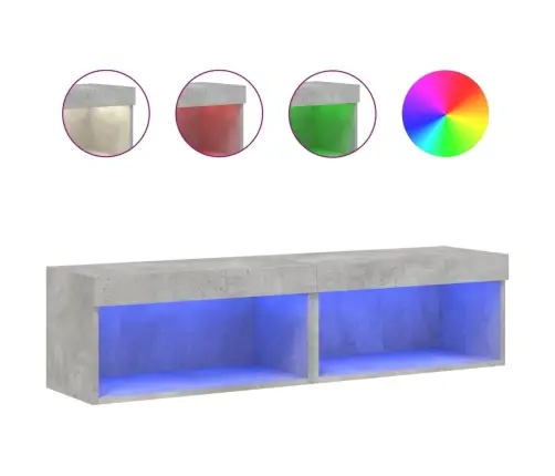 Tv Skapīši Ar Led Apgaismojumu, 2 Gab., Pelēki, 60X30X30 Cm Vidaxl