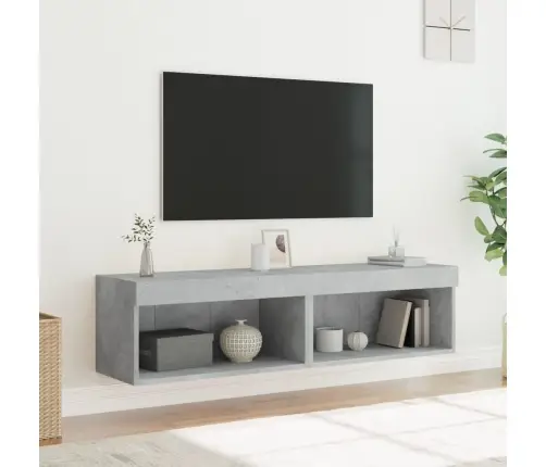 Tv Skapīši Ar Led Apgaismojumu, 2 Gab., Pelēki, 60X30X30 Cm Vidaxl