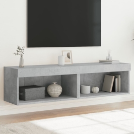 Tv Skapīši Ar Led Apgaismojumu, 2 Gab., Pelēki, 60X30X30 Cm Vidaxl