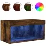 Tv Spintelė Su Led Lemputėmis, Dūminio Ąžuolo, 60X30X30Cm