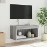 Tv Skapītis Ar Led Lampiņām, Pelēka Ozola Krāsa, 60X30X30 Cm Vidaxl