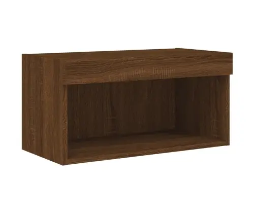 Tv Spintelė Su Led Lemputėmis, Ruda Ąžuolo, 60X30X30Cm
