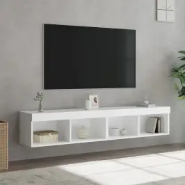 Led-Tuledega Telerikapid 2 Tk, Valge, 80 X 30 X 30 Cm