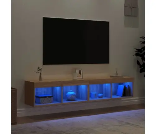 Sienas Skapīši Ar Led, 2 Gab., Ozolkoka, 80X30X30 Cm Vidaxl Sienas Skapīši Ar Led, 2 Gab., Ozolkoka, 80X30X30 Cm Vidaxl