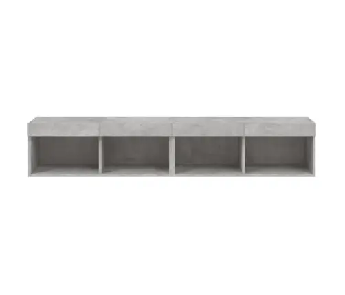 Tv Spintelės Su Led Lemputėmis, 2Vnt., Betono, 80X30X30Cm Tv Spintelės Su Led Lemputėmis, 2Vnt., Betono, 80X30X30Cm
