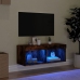 Tv Skapītis Ar Led Apgaismojumu, Ozolkoka Krāsa, 80X30X30 Cm Vidaxl