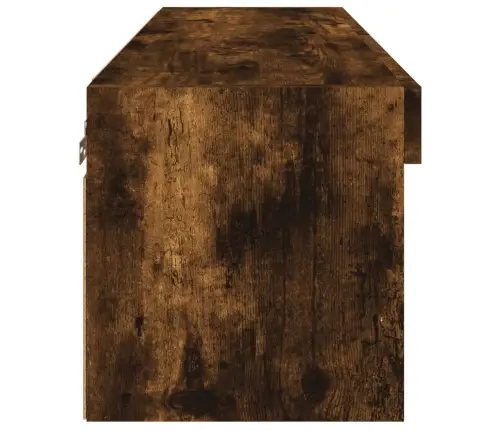 Tv Spintelė Su Led Lemputėmis, Dūminio Ąžuolo, 80X30X30Cm