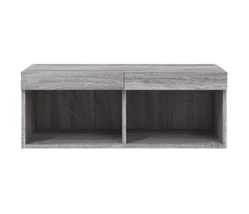 Tv Spintelė Su Led Lemputėmis, Pilka Ąžuolo, 80X30X30Cm