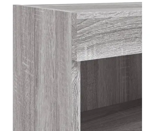 Tv Spintelė Su Led Lemputėmis, Pilka Ąžuolo, 80X30X30Cm