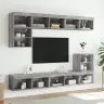 Tv Spintelės Su Led, 2Vnt., Pilkos Ąžuolo, 80X30X30Cm Tv Spintelės Su Led, 2Vnt., Pilkos Ąžuolo, 80X30X30Cm