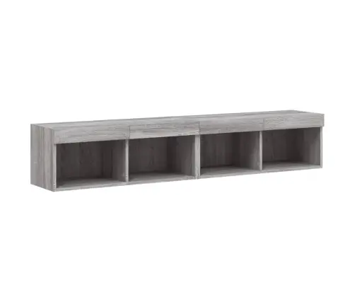 Tv Spintelės Su Led, 2Vnt., Pilkos Ąžuolo, 80X30X30Cm Tv Spintelės Su Led, 2Vnt., Pilkos Ąžuolo, 80X30X30Cm